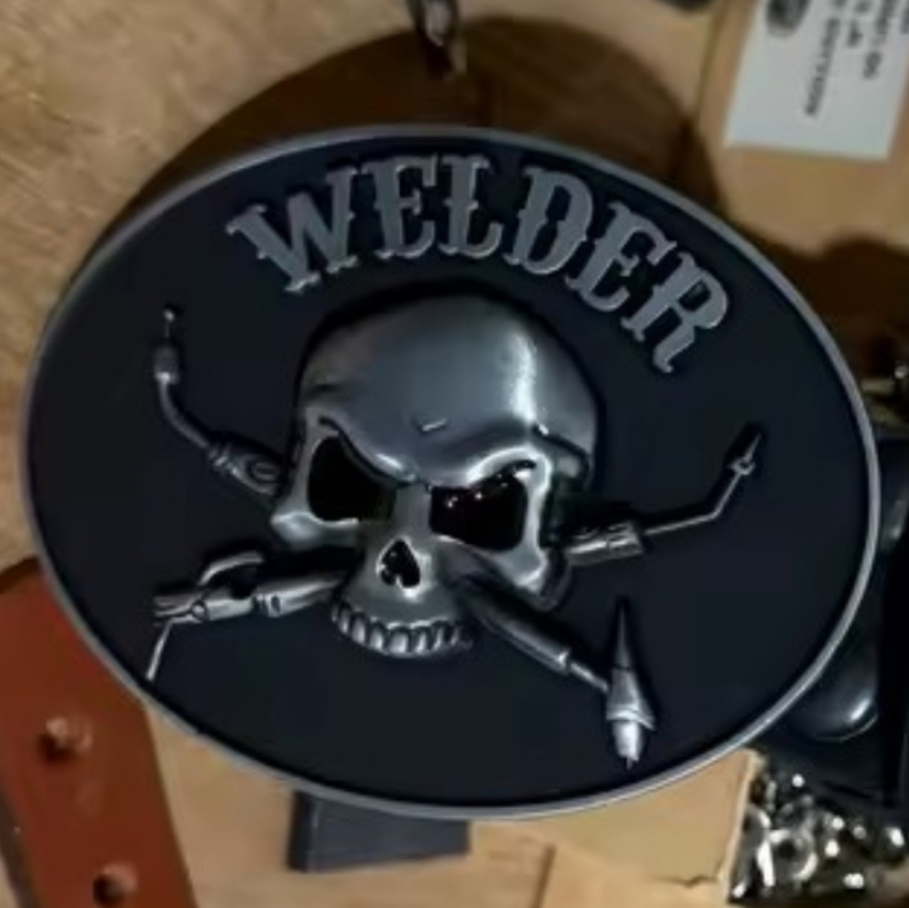 New Welder welding Tool Tools skull belt buckle